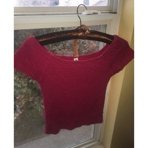 Hot Pink Gathered Bodycon Off Shoulder Top